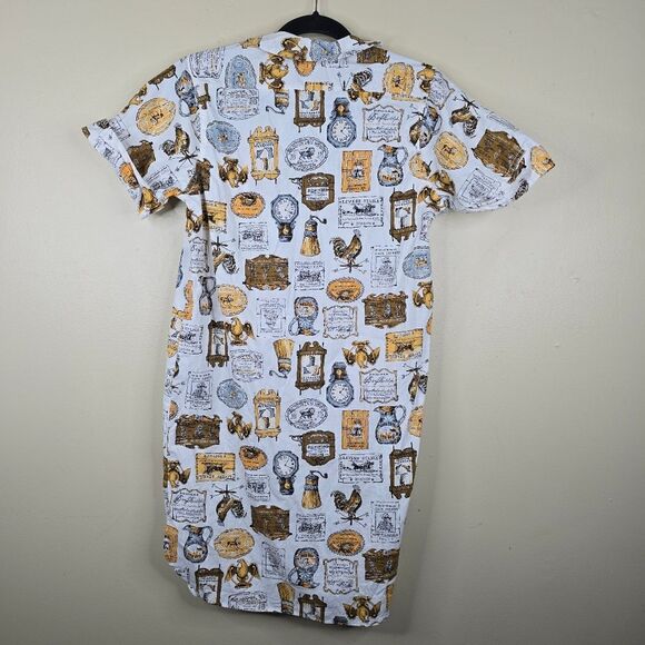 Vintage Print Short Sleeve Dress - Picture 6 of 7